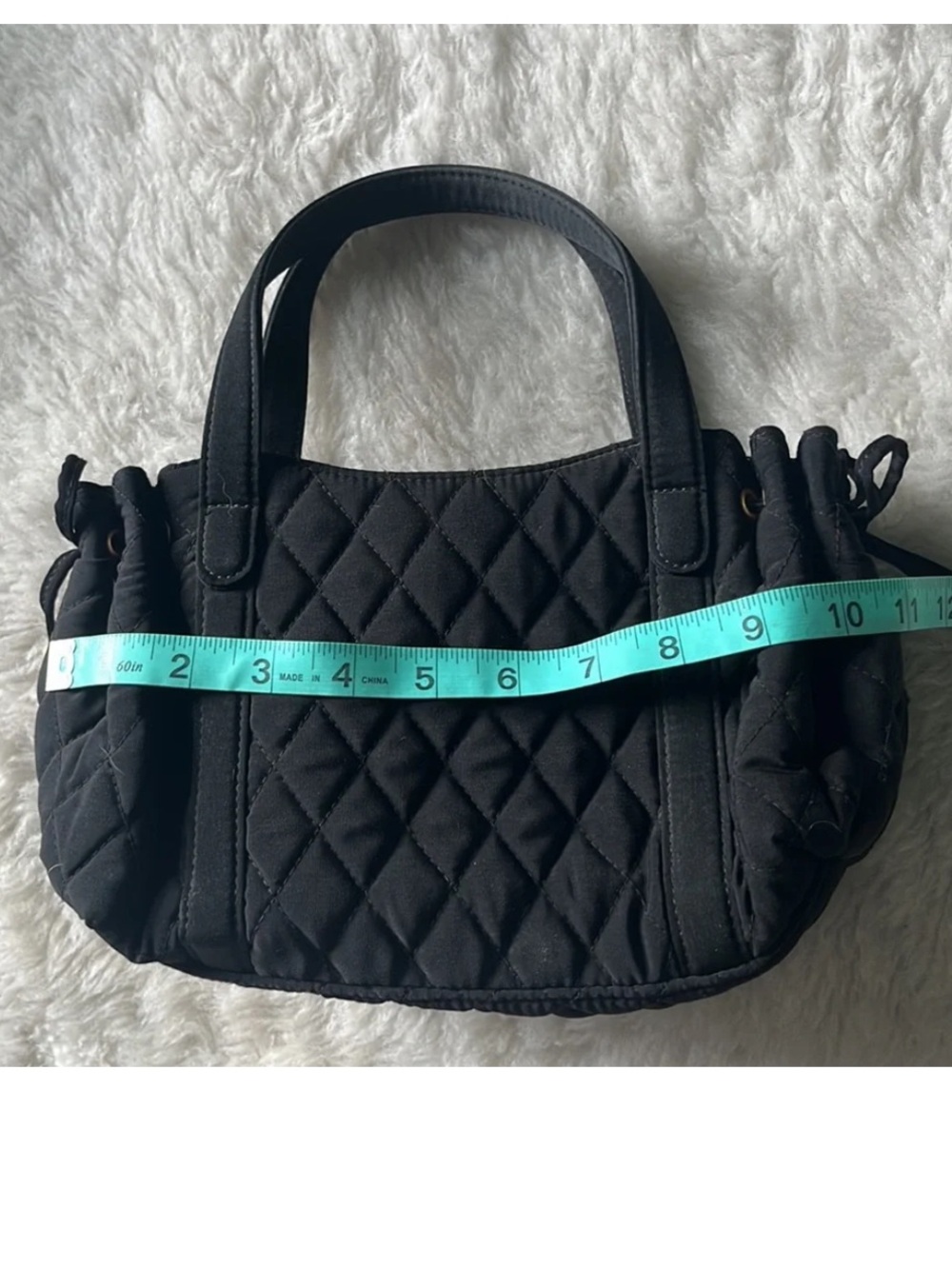 Vera Bradley black diamond quilted mini satchel - Picture 12 of 14